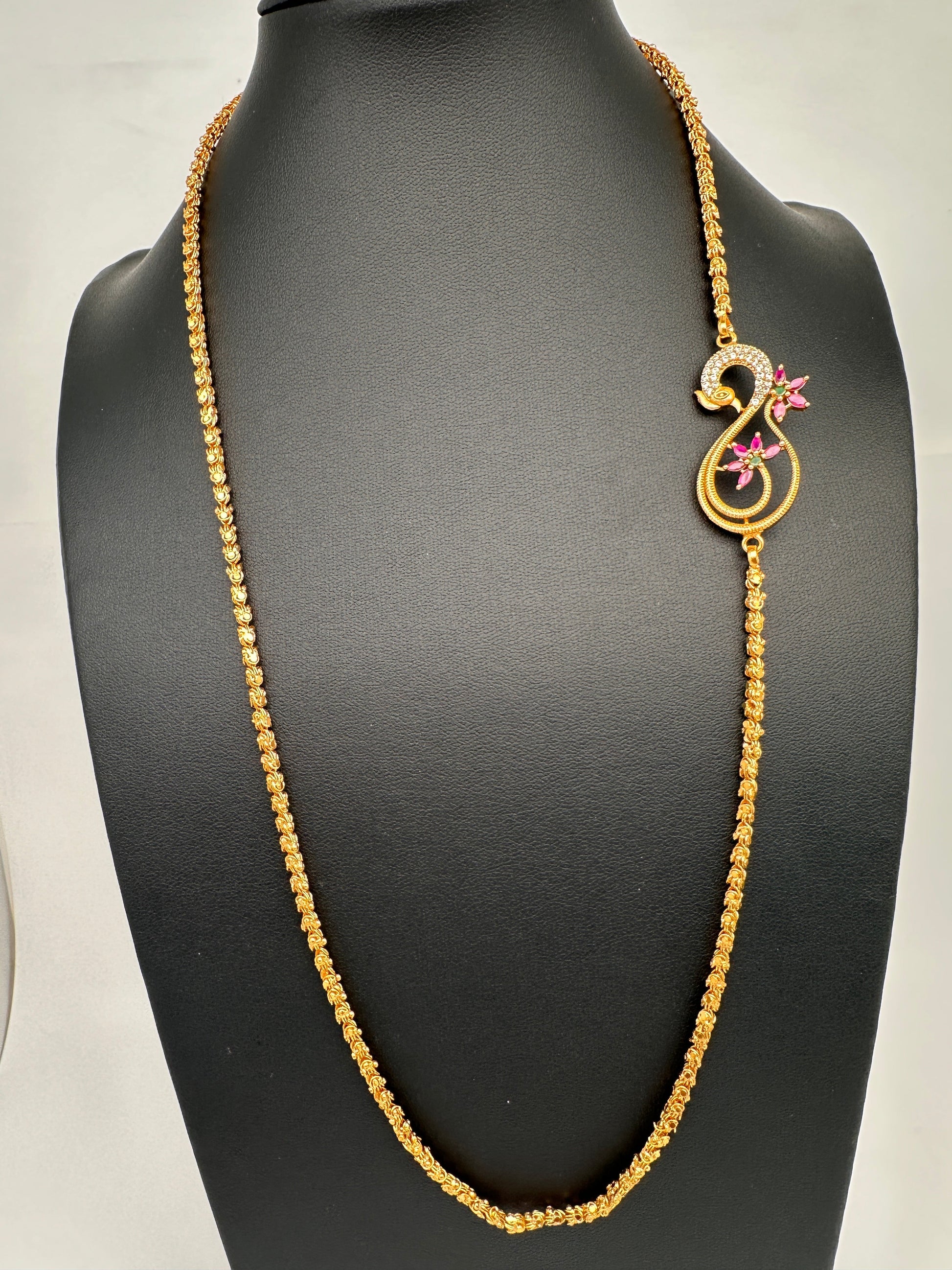 Side Pendent Chandra Mala Necklace