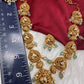 Peacock CZ Matte Finish Short Nakshi Necklace