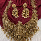 Peacock Goddess Matte Finish Short Nakshi Necklace