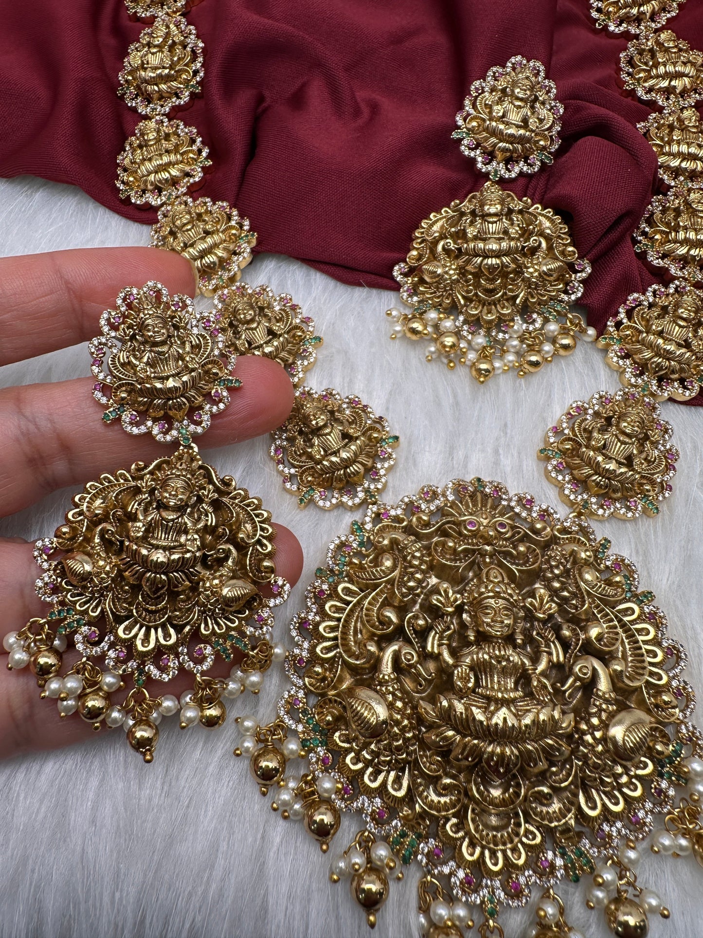 Goddess Lakshmi Nakshi Long Necklace