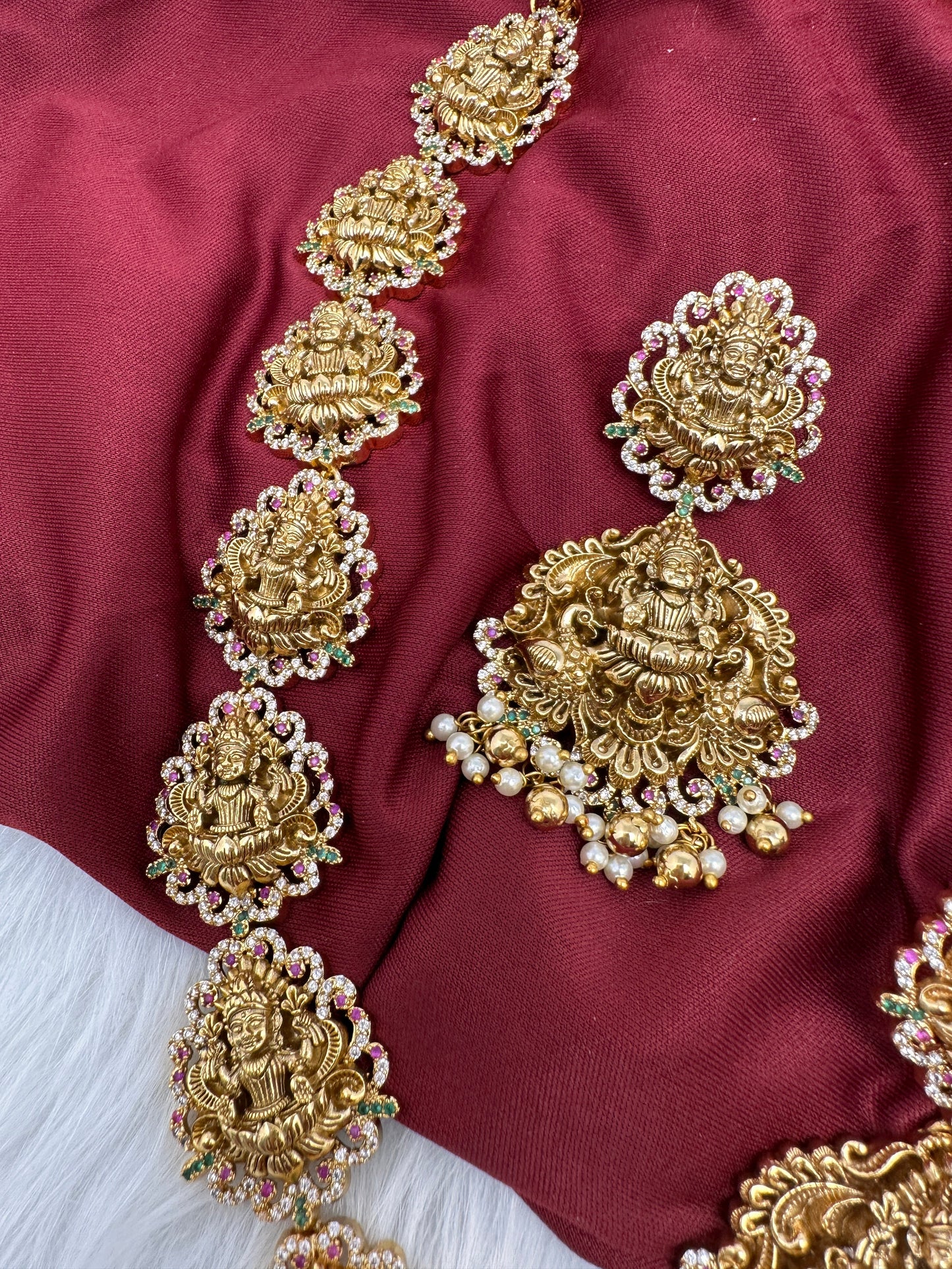 Goddess Lakshmi Nakshi Long Necklace