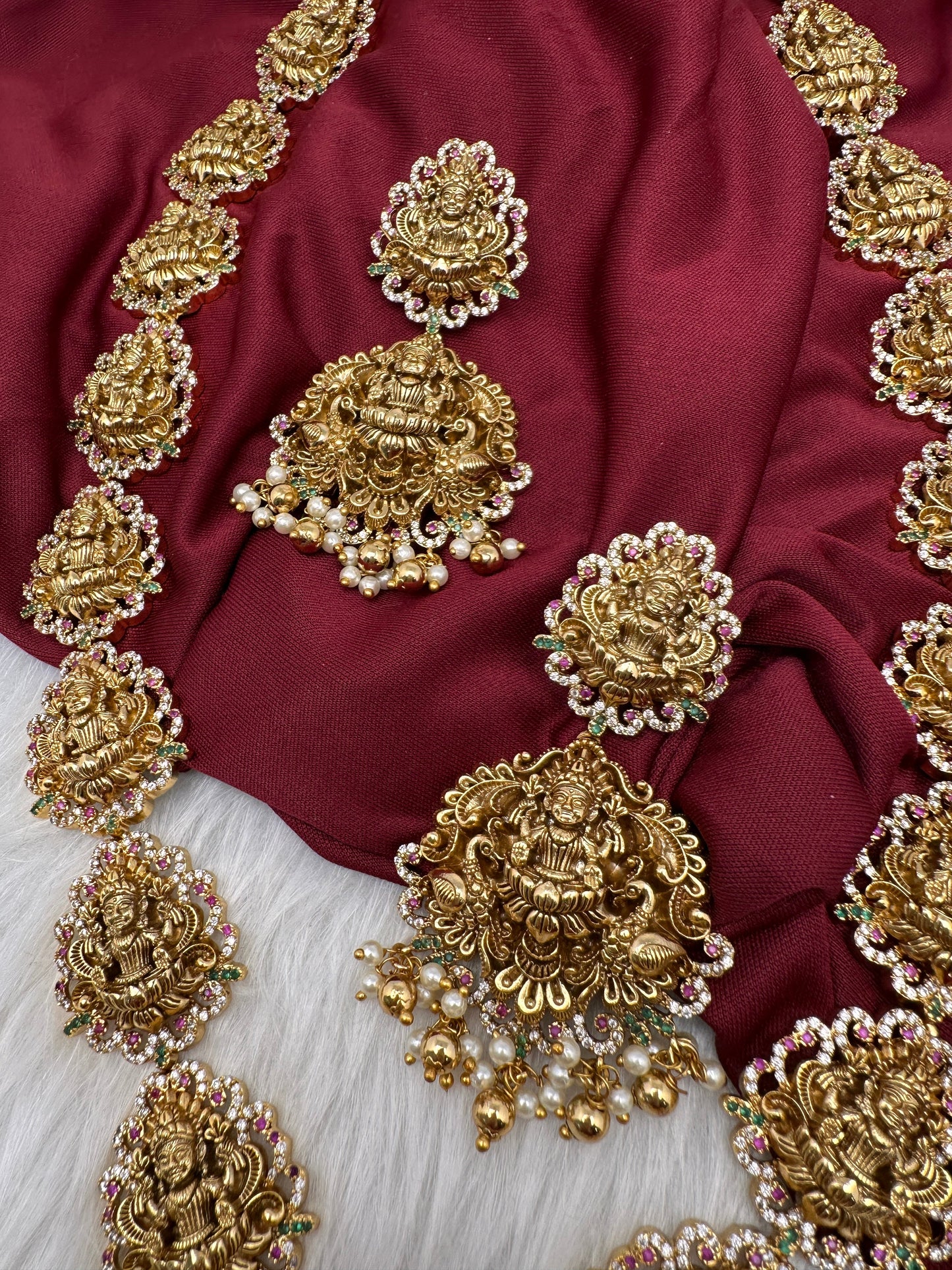 Goddess Lakshmi Nakshi Long Necklace