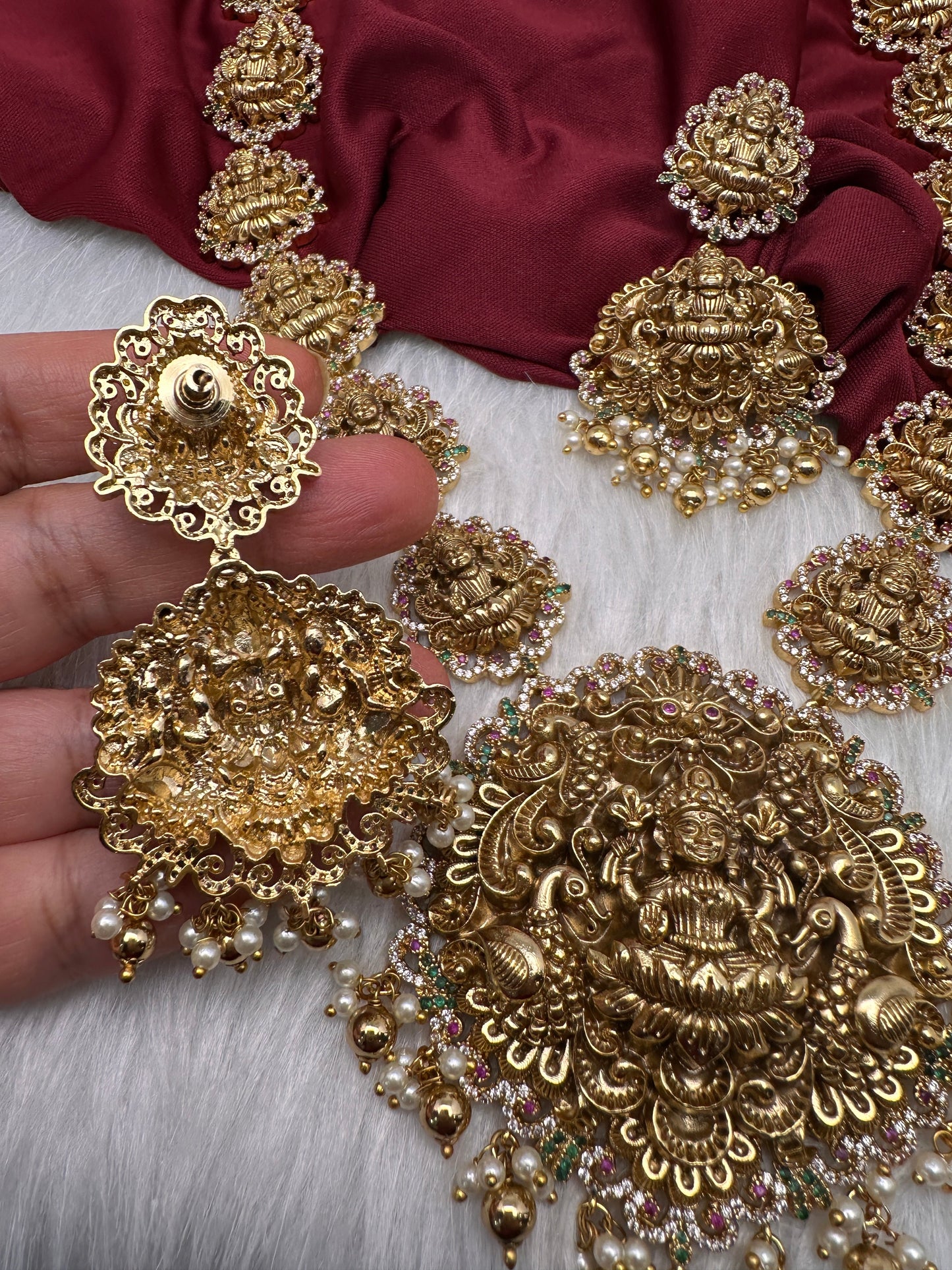 Goddess Lakshmi Nakshi Long Necklace