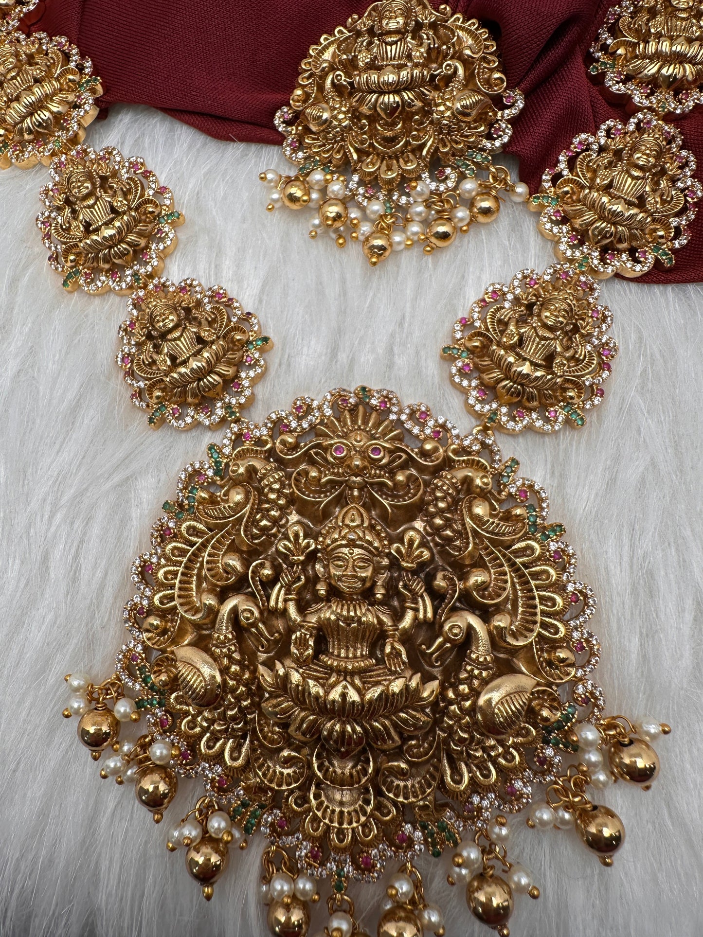 Goddess Lakshmi Nakshi Long Necklace