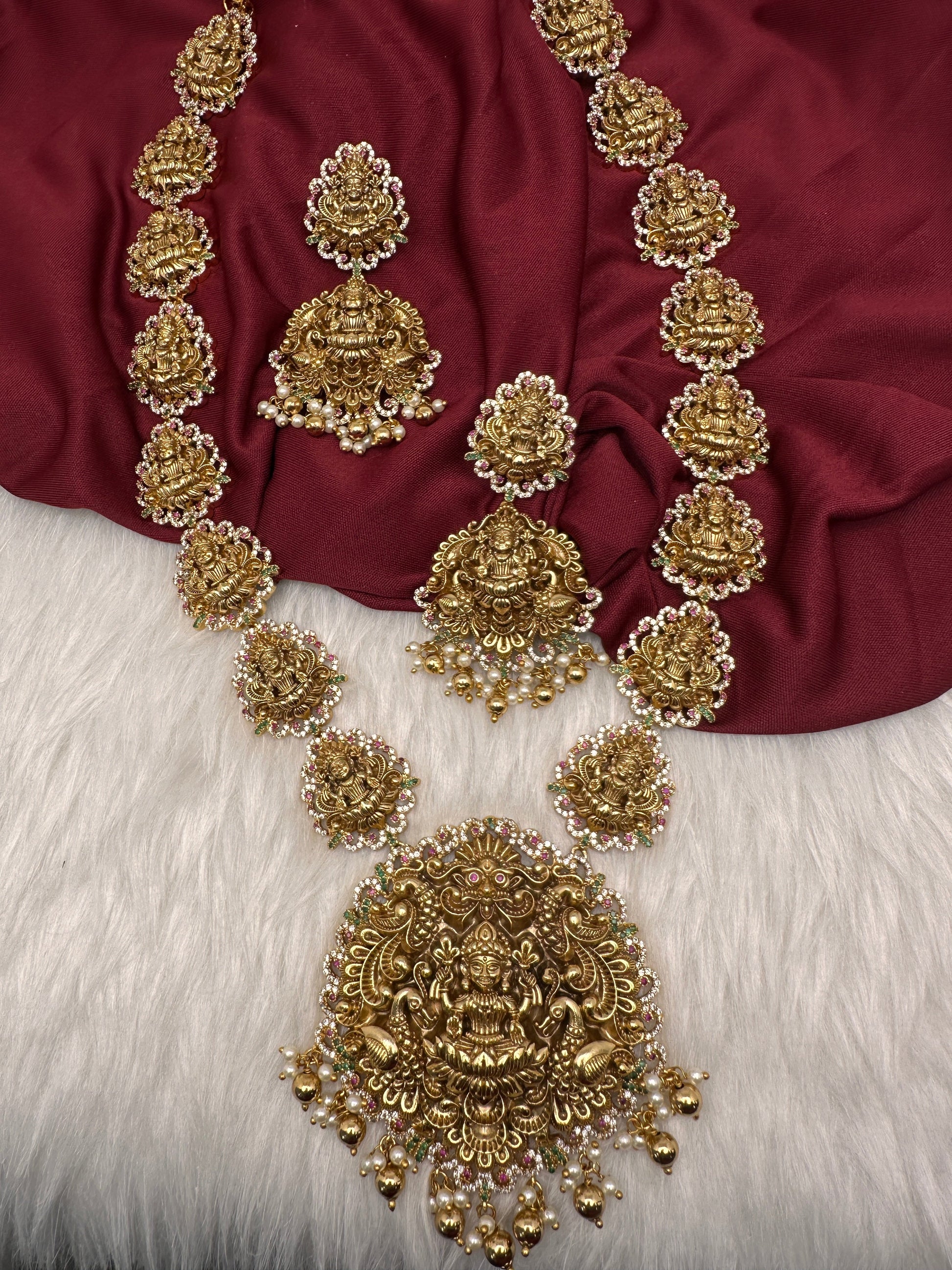 Goddess Lakshmi Nakshi Long Necklace