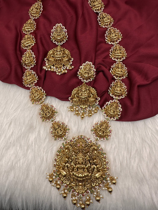Goddess Lakshmi Nakshi Long Necklace