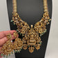Goddess Lakshmi One Gram Gold Platted Nakshi Long Necklace