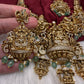 Goddess Lakshmi One Gram Gold Platted Nakshi Long Necklace