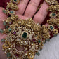 Goddess Lakshmi One Gram Gold Platted Nakshi Long Necklace with Chandbali