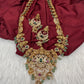 Goddess Lakshmi One Gram Gold Platted Nakshi Long Necklace with Chandbali