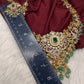 Goddess Lakshmi One Gram Gold Platted Nakshi Short Necklace with Emerald  Beads