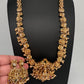 Nakshi Goddess Lakshmi Peacock Matte Antique Long  Necklace - 