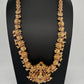 Nakshi Goddess Lakshmi Peacock Matte Antique Long  Necklace - 