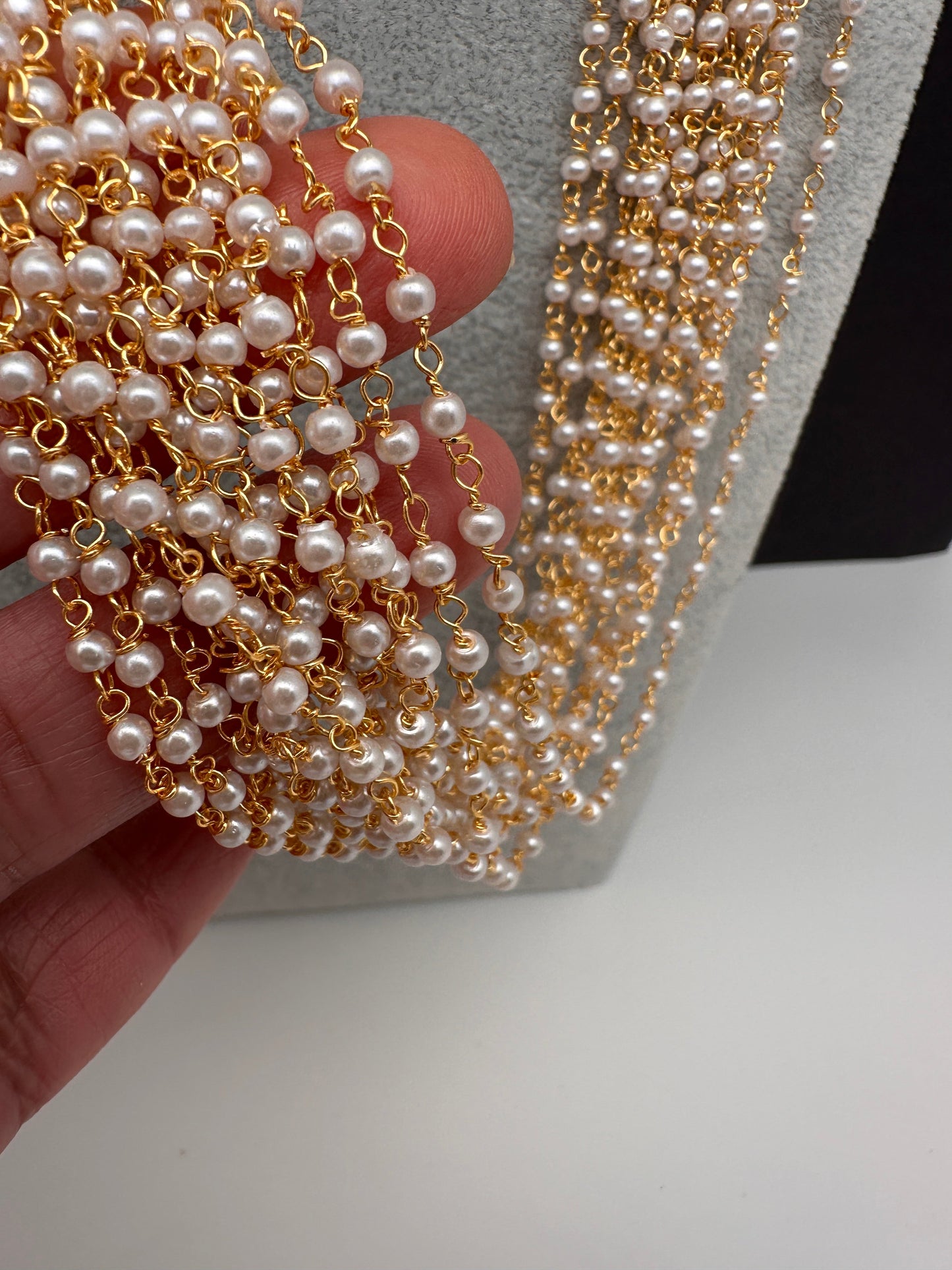 Pearl Bunch Multi Color 12 Line Necklace - Gold