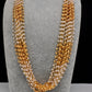 Pearl Bunch Multi Color 12 Line Necklace - White
