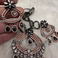 AD Floral Victorian Color Stone Pendent Set