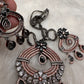AD Floral Victorian Color Stone Pendent Set