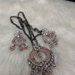 AD Floral Victorian Color Stone Pendent Set