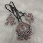 AD Floral Victorian Color Stone Pendent Set