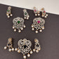 AD Color Stone Pendent Set - Red