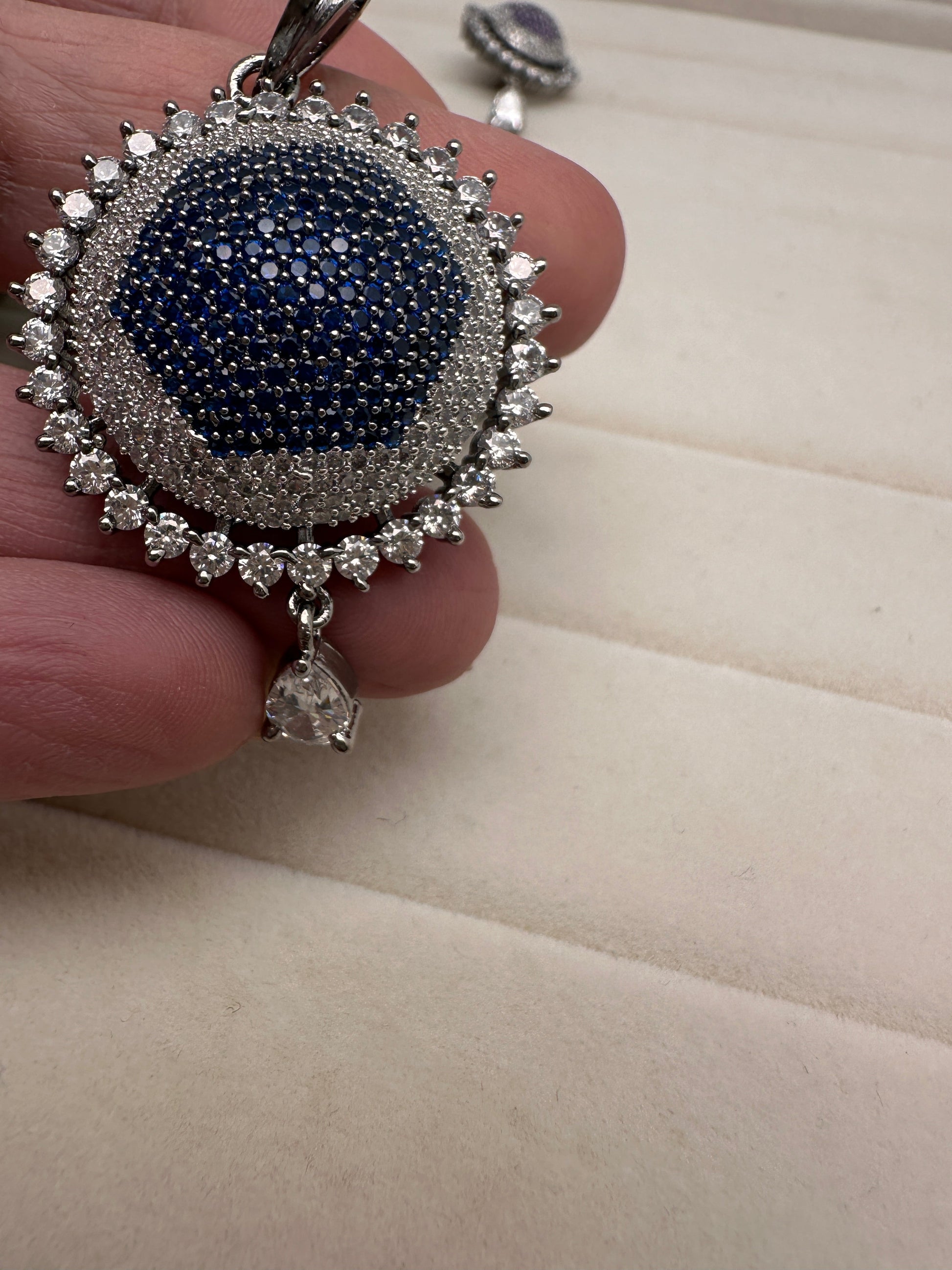 Nano Setting AD Pendent Set - Blue