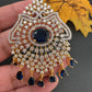AD Color Stone Pendent Set - Blue