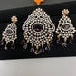 AD Color Stone Pendent Set - Purple