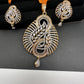 CZ Dual Tone Pendent Set