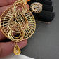 CZ Dual Tone Pendent Set
