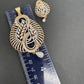 CZ Dual Tone Pendent Set