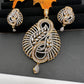CZ Dual Tone Pendent Set