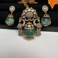 Victorian Color Stone Pendent Set - MintGreen