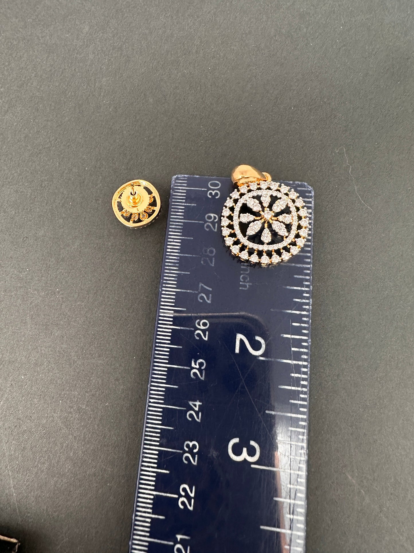 CZ Locket Pendent Set