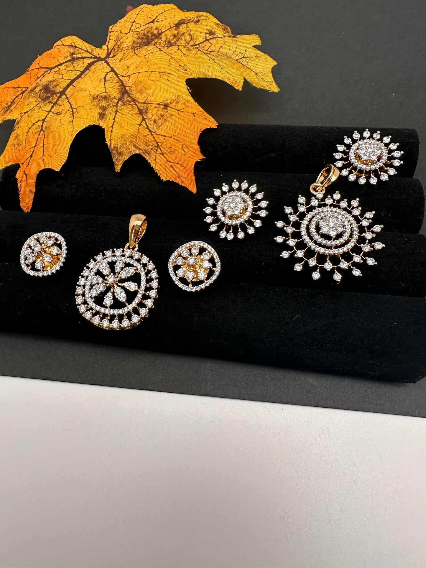 CZ Locket Pendent Set