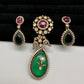 Victorian Color Stone Pendent Set - Multi