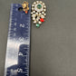 Victorian Floral Color Stone Pendent Set - Green