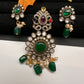 Victorian  Color Stone Pendent Set - Multi