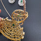 AD Color Stone Pendent Set - Green