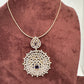 AD Color Stone Pendent Set - Purple