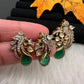 Victorian Birdie Moissanite AD Color Stone Pendent Set - Multi
