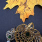 AD Diamond Finish Emerald Pendent Set