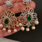 AD Color Stone Pendent Set - Green