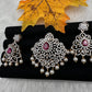 AD Color Stone Pendent Set - Red