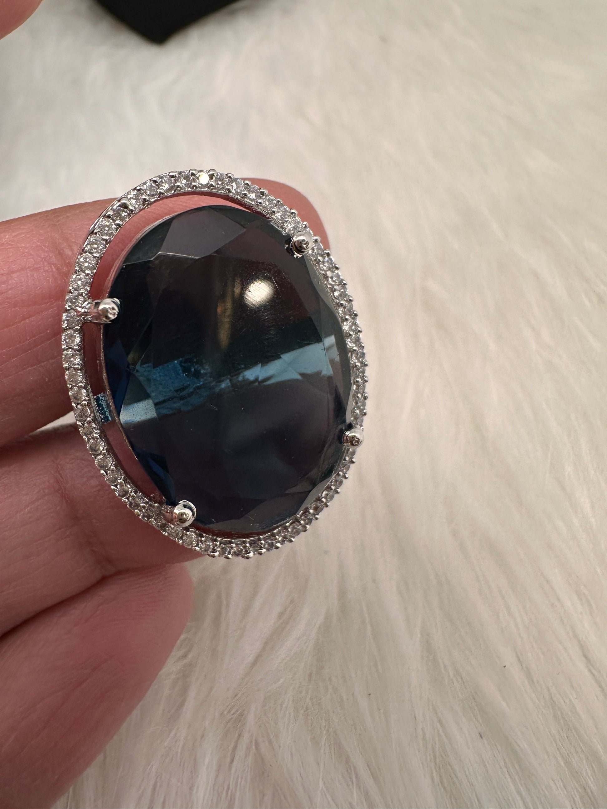 Monalisa Stone Ring - Blue