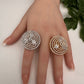 CZ Adjustable Color Cocktail Ring - Gold