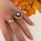 Moisaanite 2-1 Adjustable Color Stone Cocktail Ring - Green