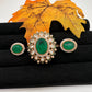 Statement Color Stone Adjustable Color Stone Cocktail Ring - Green