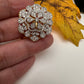 AD Adjustable Color Stone Cocktail Ring