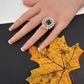 AD  Color Stone Adjustable Color Stone Cocktail Ring - Green