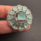 AD  Silver Color Stone Adjustable  Cocktail Ring